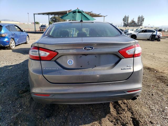 3FA6P0LUXDR379525 - 2013 FORD FUSION SE HYBRID GRAY photo 6