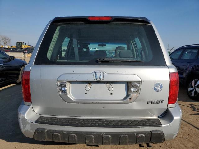 2HKYF18184H532643 - 2004 HONDA PILOT LX SILVER photo 6