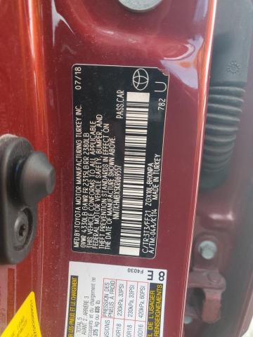 NMTKHMBX5KR069557 - 2019 TOYOTA C-HR XLE BURGUNDY photo 12