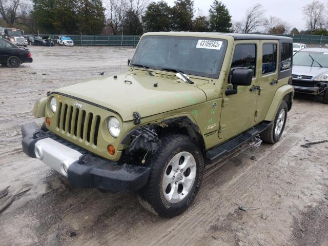 1C4BJWEG7DL642623 - 2013 JEEP 3RD AXLE SAHARA GREEN photo 1