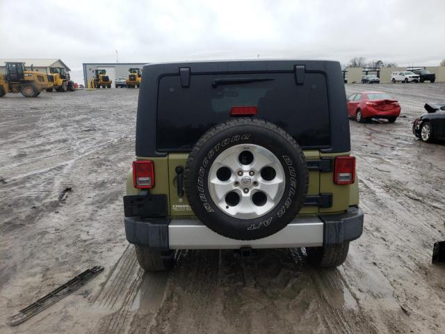 1C4BJWEG7DL642623 - 2013 JEEP 3RD AXLE SAHARA GREEN photo 6