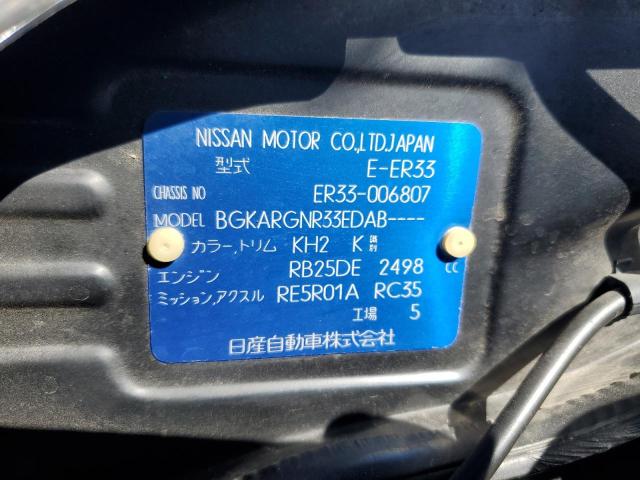 ER3306807 - 1994 NISSAN SKYLINE GRAY photo 12