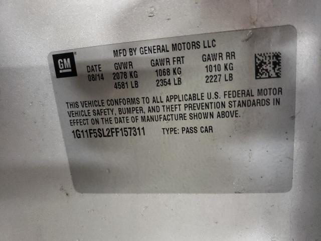 1G11F5SL2FF157311 - 2015 CHEVROLET MALIBU LTZ SILVER photo 13