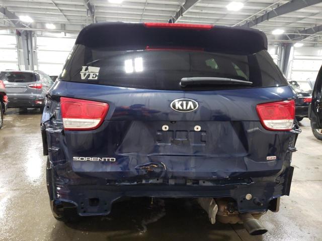 5XYPG4A36HG292835 - 2017 KIA SORENTO LX BLUE photo 6