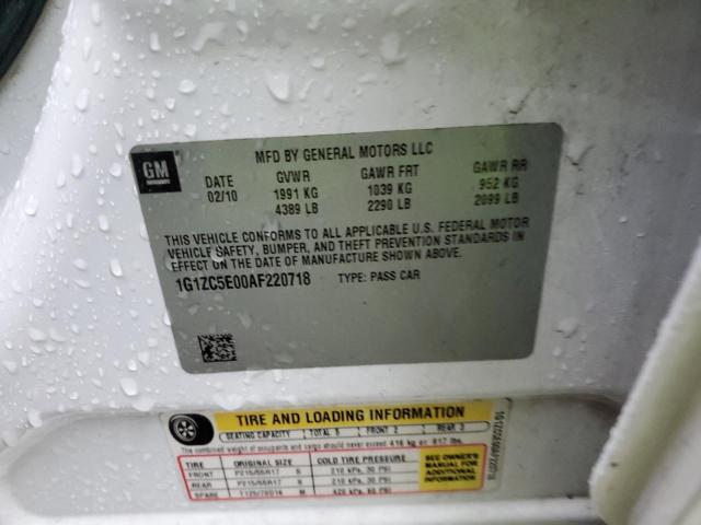 1G1ZC5E00AF220718 - 2010 CHEVROLET MALIBU 1LT WHITE photo 12