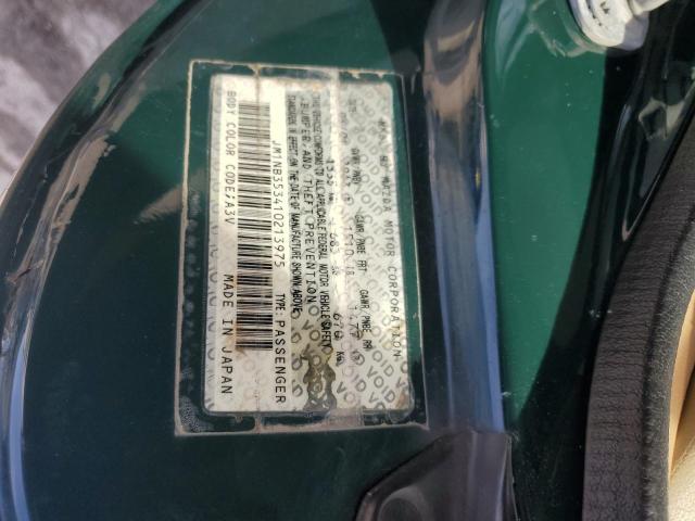 JM1NB353410213975 - 2001 MAZDA MX-5 MIATA BASE GREEN photo 12