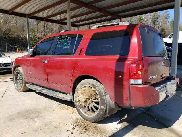 5N1AA08B56N732848 - 2006 NISSAN ARMADA SE RED photo 2