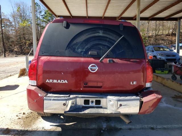 5N1AA08B56N732848 - 2006 NISSAN ARMADA SE RED photo 6