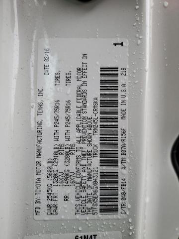 5TFSX5EN6GX043121 - 2016 TOYOTA TACOMA ACCESS CAB Ақ фото 12