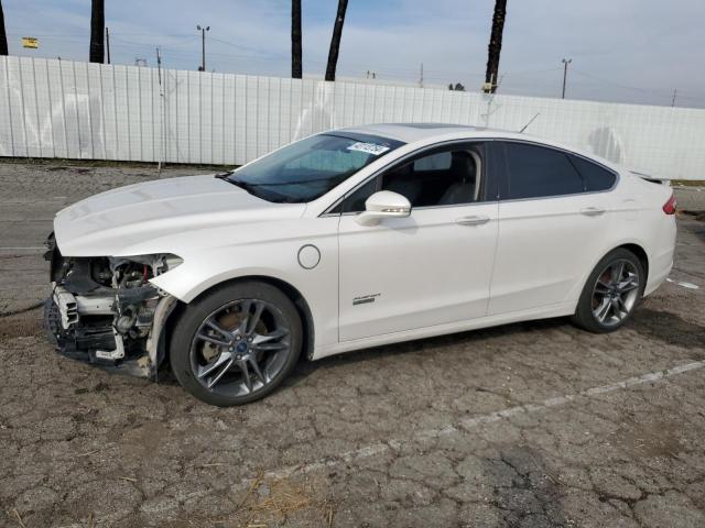 3FA6P0SU0DR373699 - 2013 FORD FUSION TITANIUM PHEV WHITE photo 1