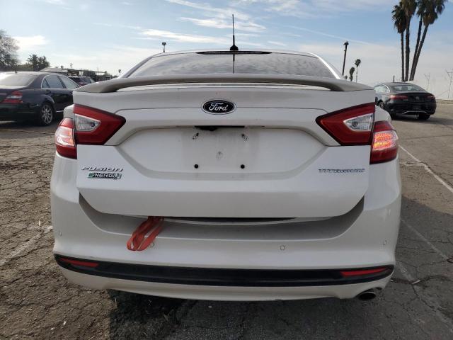 3FA6P0SU0DR373699 - 2013 FORD FUSION TITANIUM PHEV WHITE photo 6