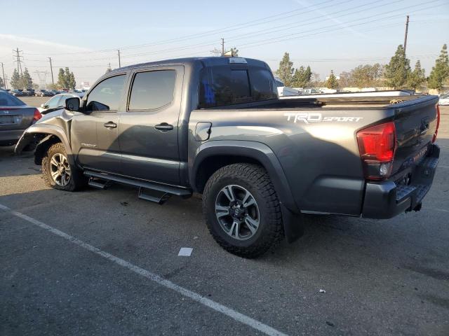 3TMAZ5CN8KM108722 - 2019 TOYOTA TACOMA DOUBLE CAB GRAY photo 2