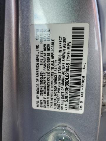 5J8TB3H39DL020048 - 2013 ACURA RDX SILVER photo 13