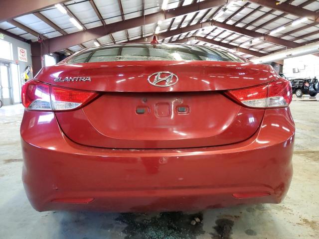 KMHDH4AE8BU146598 - 2011 HYUNDAI ELANTRA GLS RED photo 6