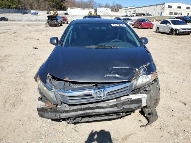 2HGFB2F59CH565240 - 2012 HONDA CIVIC LX GRAY photo 5