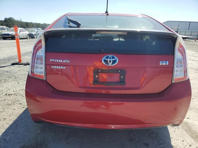 JTDKN3DU6E0370241 - 2014 TOYOTA PRIUS RED photo 6