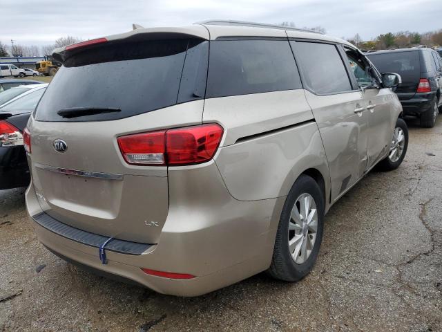 KNDMB5C17F6069965 - 2015 KIA SEDONA LX TAN photo 3