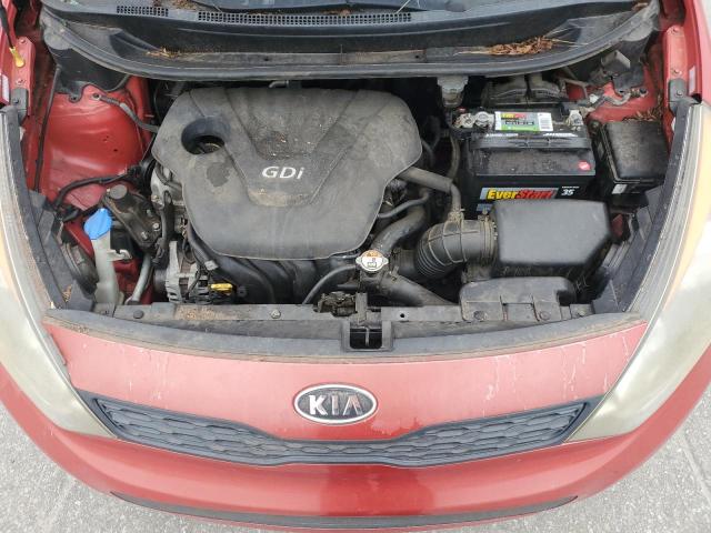 KNADM5A37D6108644 - 2013 KIA RIO LX RED photo 11