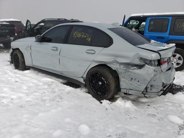 WBS33AY06MFL51389 - 2021 BMW M3 COMPETITION GRAY photo 2