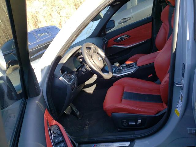 WBS33AY06MFL51389 - 2021 BMW M3 COMPETITION GRAY photo 7