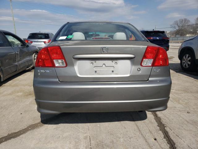 JHMES16525S003081 - 2005 HONDA CIVIC LX SILVER photo 6