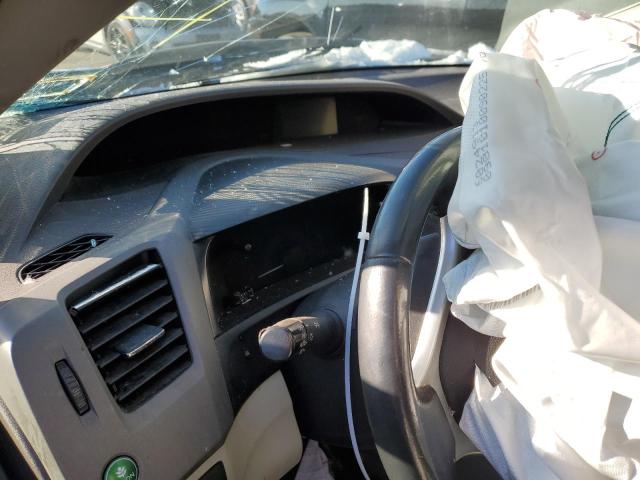 2HGFB2F90CH307496 - 2012 HONDA CIVIC EXL ვერცხლისფერი ფოტო 9