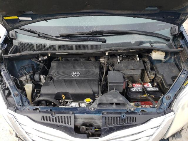 5TDDK3DCXBS007944 - 2011 TOYOTA SIENNA XLE BLUE photo 12