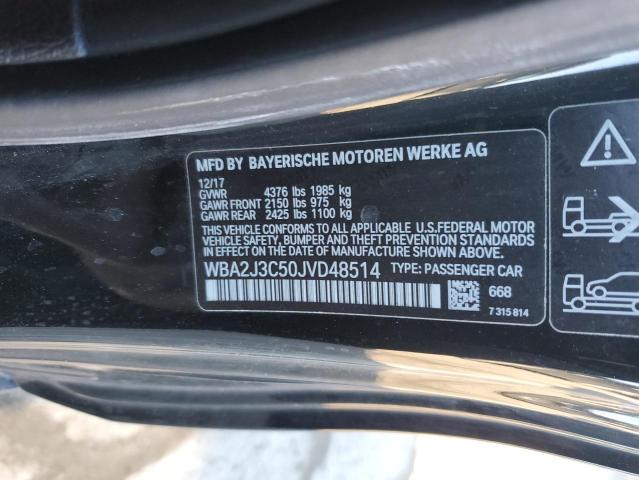 WBA2J3C50JVD48514 - 2018 BMW 230XI BLACK photo 12