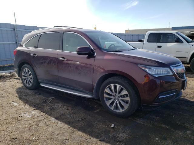 5FRYD4H4XEB030068 - 2014 ACURA MDX TECHNOLOGY BURGUNDY photo 4