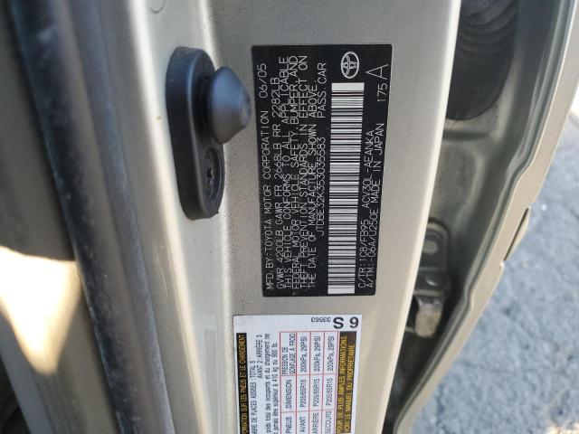 JTDBE32K353035583 - 2005 TOYOTA CAMRY LE GRAY photo 13