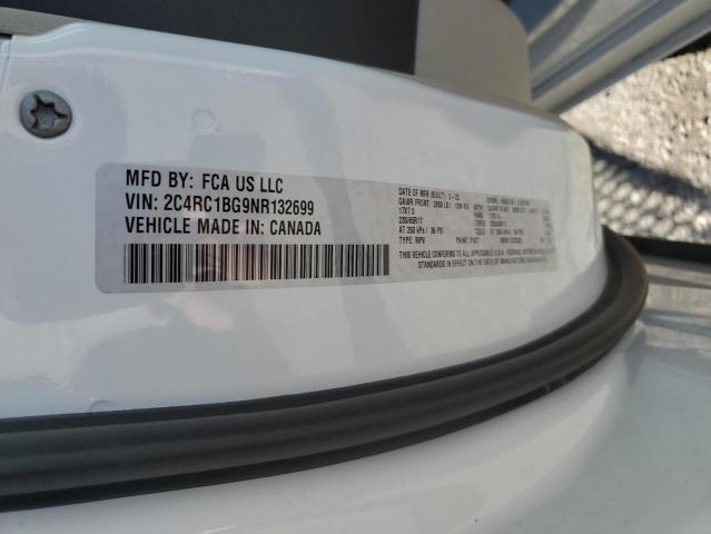 2C4RC1BG9NR132699 - 2022 CHRYSLER PACIFICA TOURING L WHITE photo 12
