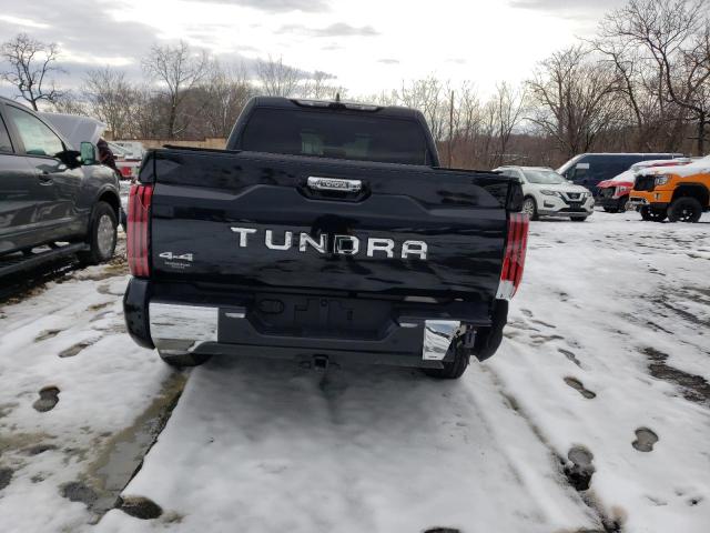 5TFMC5DB5NX005419 - 2022 TOYOTA TUNDRA CREWMAX PLATINUM Schwarz Foto 6