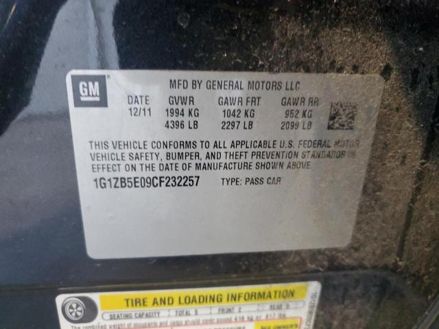 1G1ZB5E09CF232257 - 2012 CHEVROLET MALIBU LS Qara foto 12