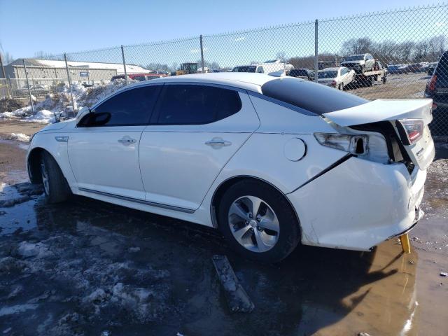 KNAGM4AD9F5082380 - 2015 KIA OPTIMA HYBRID WHITE photo 2