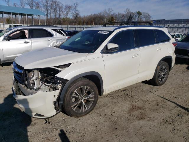 5TDKKRFH6GS161657 - 2016 TOYOTA HIGHLANDER XLE WHITE photo 1