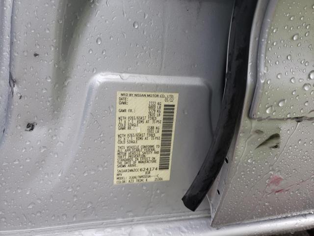 5N1AR1NN2CC624174 - 2012 NISSAN PATHFINDER S Gümüş foto 13