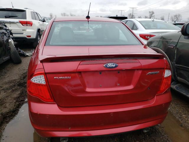 3FAHP0KC5BR162334 - 2011 FORD FUSION SPORT RED photo 6