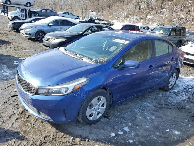 3KPFK4A70HE027287 - 2017 KIA FORTE LX BLUE photo 1