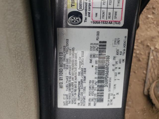 3FAHP0HA6AR423880 - 2010 FORD FUSION SE GRAY photo 13