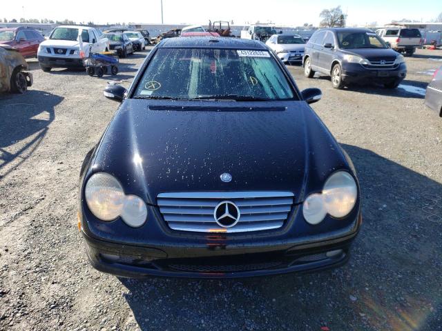 WDBRN64J43A478546 - 2003 MERCEDES-BENZ C 320 SPORT COUPE BLACK photo 5