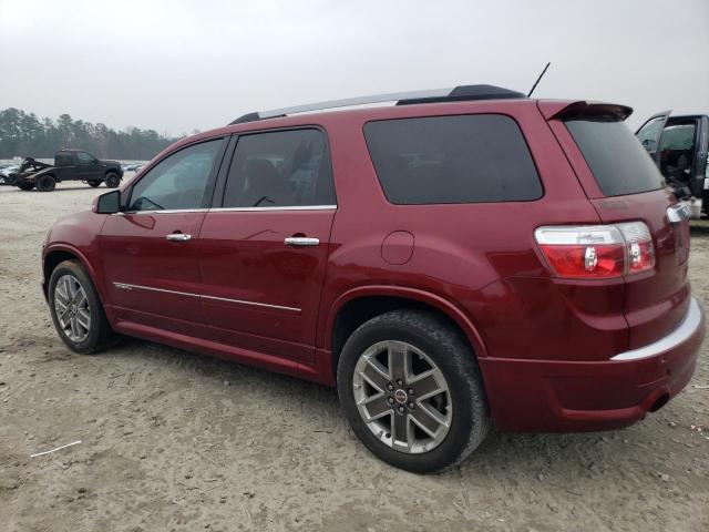 1GKKRTED2BJ273809 - 2011 GMC ACADIA DENALI MAROON photo 2