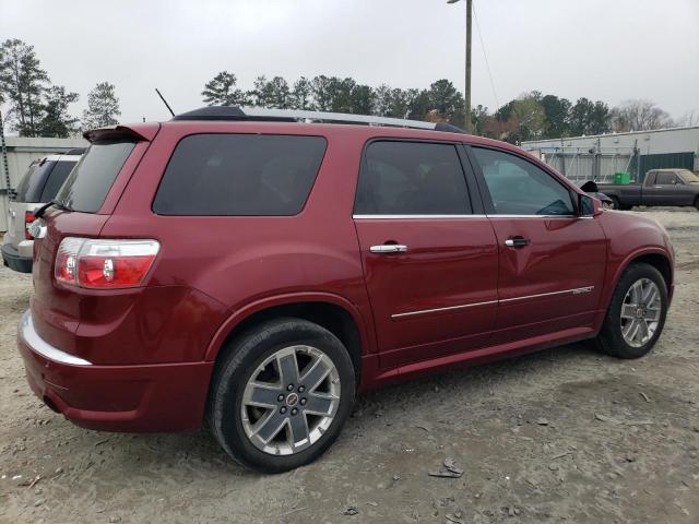 1GKKRTED2BJ273809 - 2011 GMC ACADIA DENALI MAROON photo 3