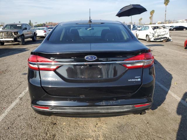 3FA6P0LU3JR152673 - 2018 FORD FUSION SE HYBRID BLACK photo 6