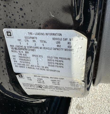 1G1BL52P9TR121061 - 1996 CHEVROLET CAPRICE / CLASSIC SS BLACK photo 10