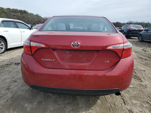 2T1BURHE6FC241173 - 2015 TOYOTA COROLLA L RED photo 6