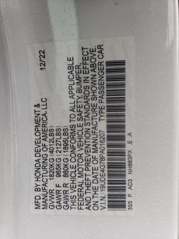 19UDE4G78PA016207 - 2023 ACURA INTEGRA A-SPEC TECH WHITE photo 13