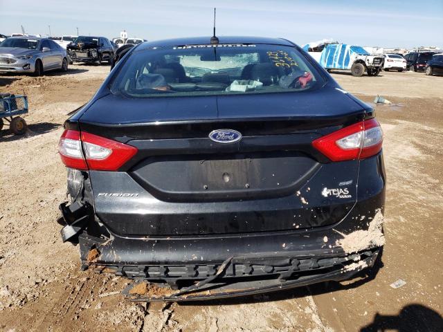 3FA6P0H70DR280747 - 2013 FORD FUSION SE BLACK photo 6