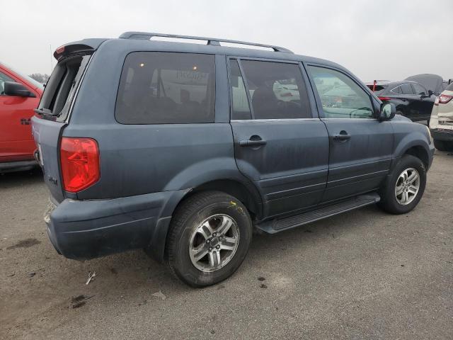 2HKYF18725H522972 - 2005 HONDA PILOT EXL BLUE photo 3