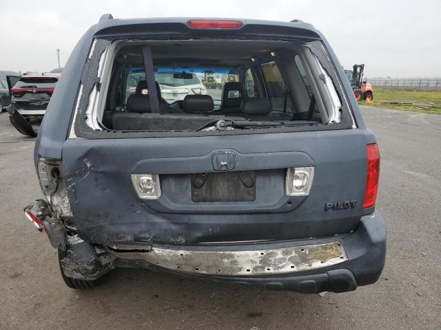 2HKYF18725H522972 - 2005 HONDA PILOT EXL BLUE photo 6