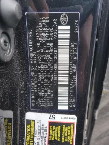 4T1G11BK0RU130801 - 2024 TOYOTA CAMRY SE NIGHT SHADE BLACK photo 12